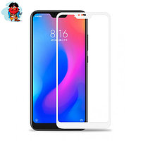 Защитное стекло для Xiaomi Redmi 6 Pro 5D, (полная проклейка) цвет: белый