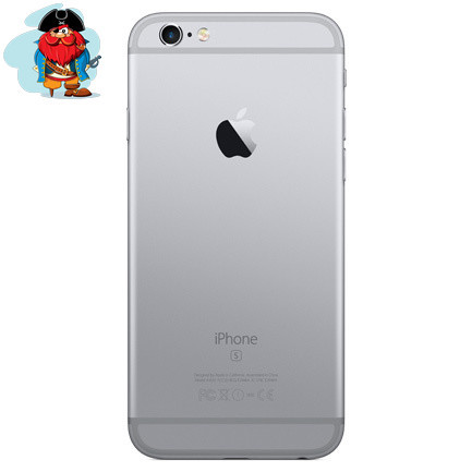Задняя крышка (корпус) для Apple iPhone 6S (A1688, A1633) цвет: темно-серый - фото 1 - id-p88616455