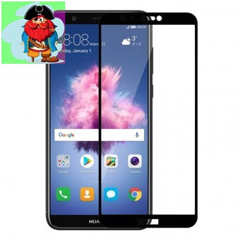 Защитное стекло для Huawei P Smart 5D (полная проклейка) цвет: черный - фото 1 - id-p111922149