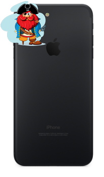 Задняя крышка (корпус) для Apple iPhone 7 Plus (A1784) цвет: черный матовый - фото 1 - id-p88616483
