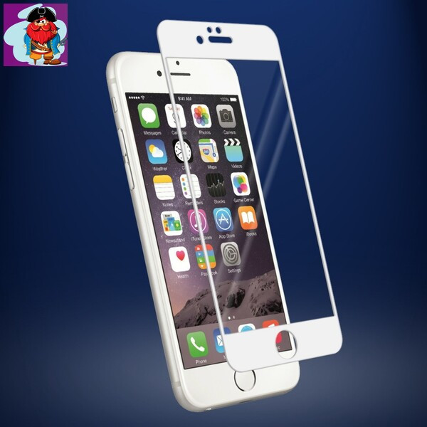Защитное стекло для Apple iPhone 7 5D (полная проклейка), цвет: белый - фото 1 - id-p92325563