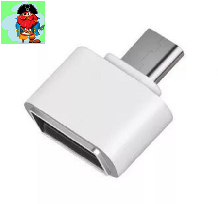 Переходник (адаптер) USB to Type-C OTG, цвет: белый - фото 1 - id-p143597378