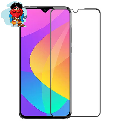 Защитное стекло для Xiaomi Mi 9 Lite 5D (полная проклейка) цвет: черный - фото 1 - id-p112884233