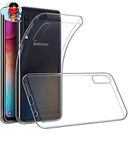 Чехол для Samsung Galaxy A70 силиконовый, цвет: прозрачный