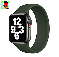 Силиконовый монобраслет для Apple Watch 5 44mm, цвет: сосновый лес (размер: S)