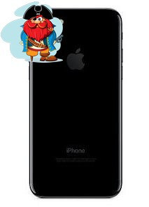 Задняя крышка (корпус) для Apple iPhone 7 (A1660, A1778) цвет: черный глянцевый - фото 1 - id-p81588178