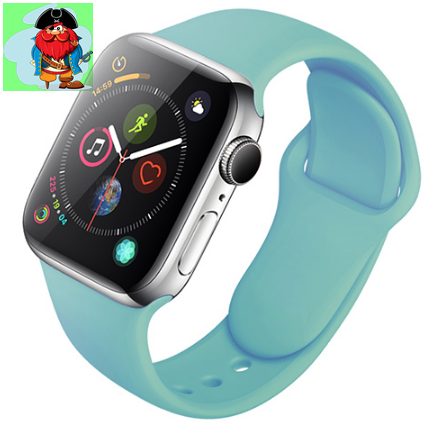 Силиконовый ремешок для Apple Watch 38/40 мм, цвет: Голубая Бирюза - фото 1 - id-p127565185