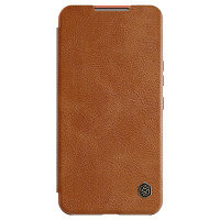 Кожаный чехол Nillkin Qin Pro Leather Case Коричневый для Samsung Galaxy S22 Plus