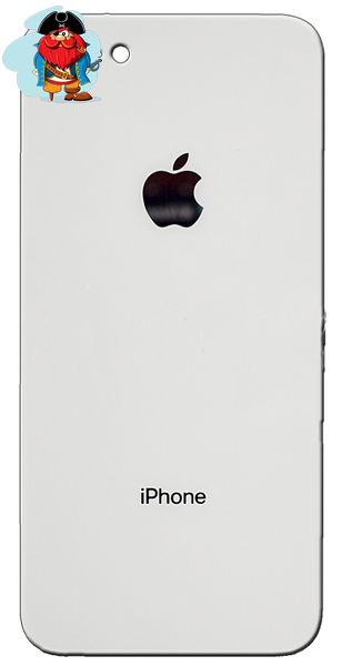 Задняя крышка для Apple iPhone 8 (A1863, A1905, A1906) стекло, цвет: белый (серебристый) - фото 1 - id-p81588196