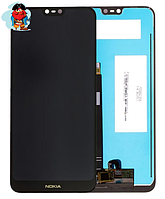 Экран для Nokia 7.1 с тачскрином, цвет: черный