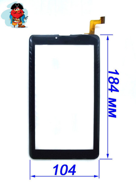 Тачскрин для планшета Digma Plane 7.4 4G, Digma Hit 4G HT7074ML (FPC-FC70S786-00 FHX), цвет: черный - фото 1 - id-p93540940