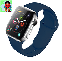 Силиконовый ремешок для Apple Watch 42/44 мм, цвет: темно-синий