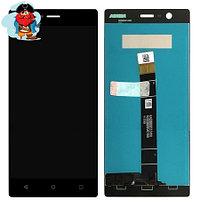 Экран для Nokia 3 с тачскрином, цвет: черный, оригинальный