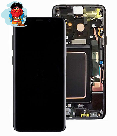 Экран для Samsung Galaxy S9 (SM-G960) с тачскрином, цвет: черный оригинальный - фото 1 - id-p114908069