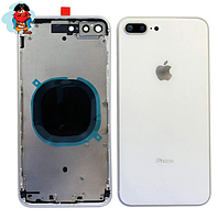 Корпус (задняя крышка, рамка, сим-лоток) для Apple iPhone 8 Plus, цвет: серебристый