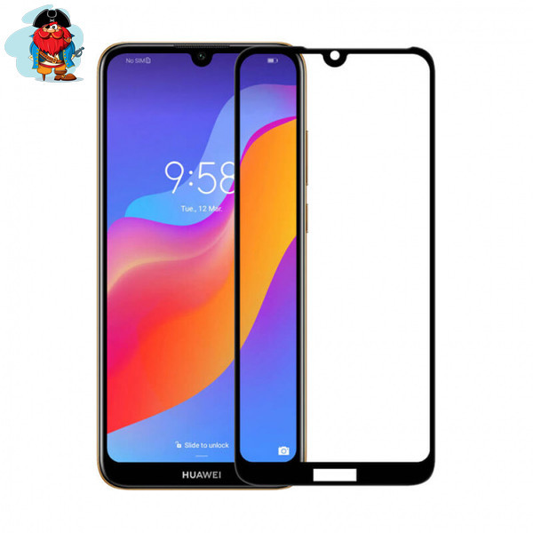 Защитное стекло для Huawei Honor 8A Pro 2019 (JAT-L41) 5D (полная проклейка) цвет: черный - фото 1 - id-p117668206