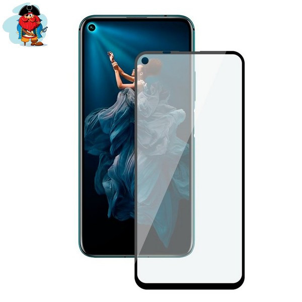 Защитное стекло для Huawei Honor 20 5D (полная проклейка) цвет: черный - фото 1 - id-p117668230