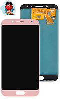 Экран для Samsung Galaxy J5 2017 (SM-J530FM) с тачскрином OLED, цвет: розовый