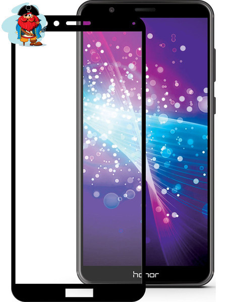 Защитное стекло для Huawei Honor 7X (BND-L21) 5D (полная проклейка) цвет: черный - фото 1 - id-p117668240