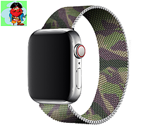 Металлический ремешок для Apple Watch 38/40, цвет: Камуфляж зеленый