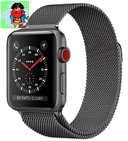 Металлический ремешок для Apple Watch 38/40 мм, цвет: темно-серый