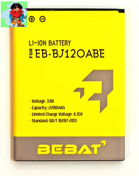 Аккумулятор Bebat для Samsung Galaxy J1 2016 (Amp 2 Express 3) (BJ120CBU) - фото 1 - id-p123246581