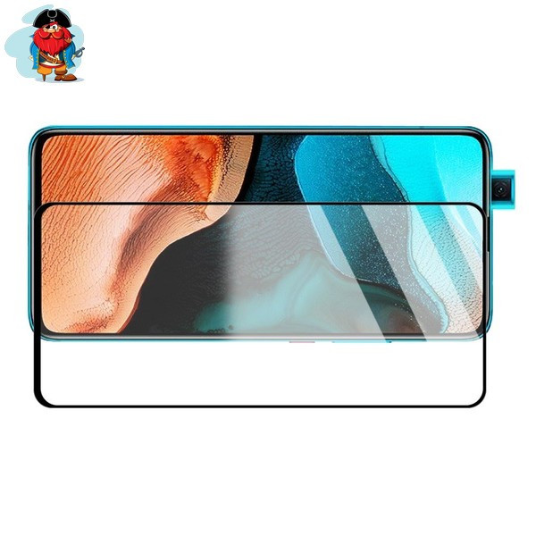 Защитное стекло для Xiaomi POCO 2F Pro 5D (полная проклейка), цвет: черный - фото 1 - id-p126969254