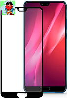 Защитное стекло для Huawei Honor 10 5D (полная проклейка), цвет: черный