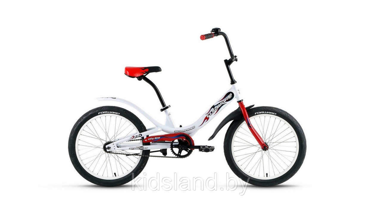 Детский Велосипед Forward Scorpions 20 1.0" (белый/красный)
