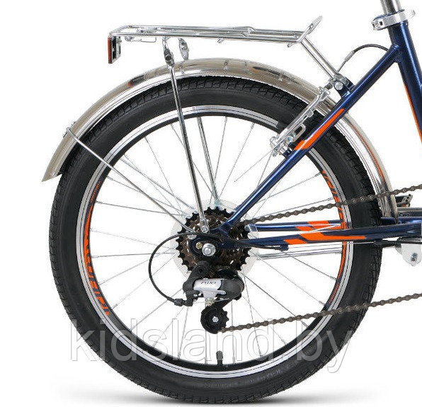Велосипед Forward Arsenal 20 2.0" (темно-синий/оранжевый) - фото 4 - id-p175543643