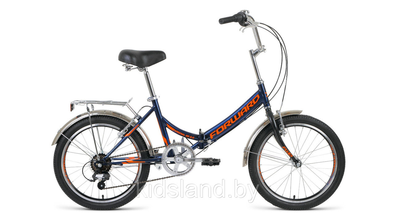 Велосипед Forward Arsenal 20 2.0" (темно-синий/оранжевый) - фото 1 - id-p175543643