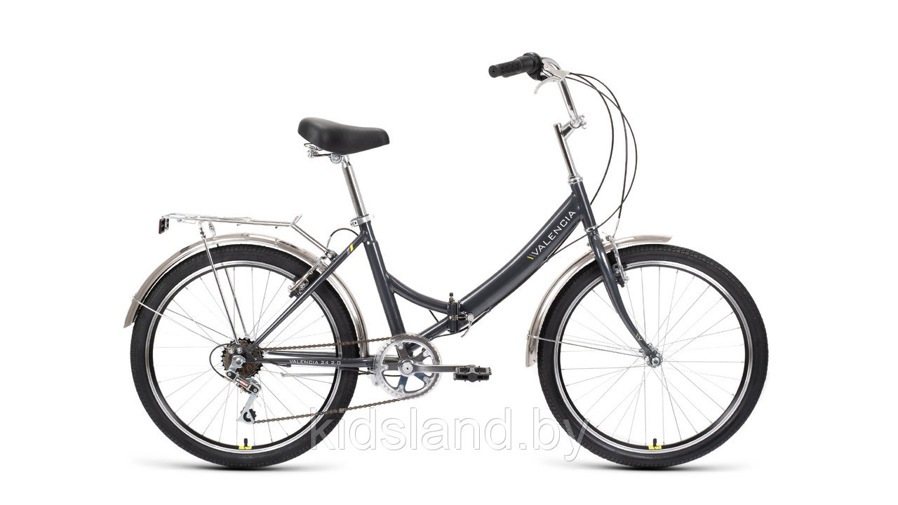 Велосипед Forward Valencia 24 2.0"  (темно-серый/зеленый)