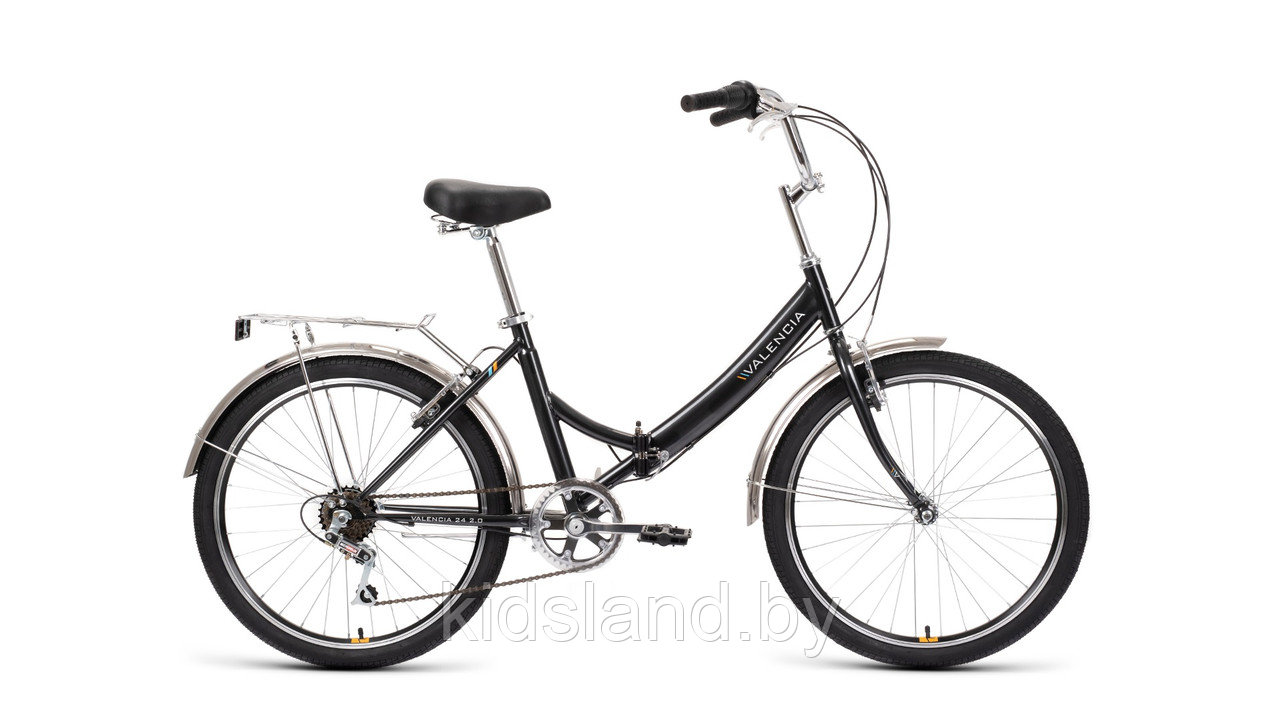 Велосипед Forward Valencia 24 2.0"  (черный/оранжевый), фото 1