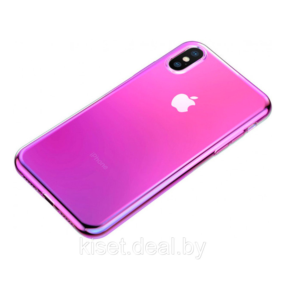 Чехол Baseus Glow WIAPIPH61-XG04 для iPhone XR розовый - фото 1 - id-p175546928