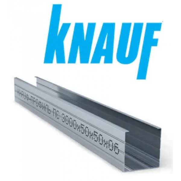 KNAUF Профиль CW50*50 3м усиленный, толщина металла 0,6мм - фото 1 - id-p175553375