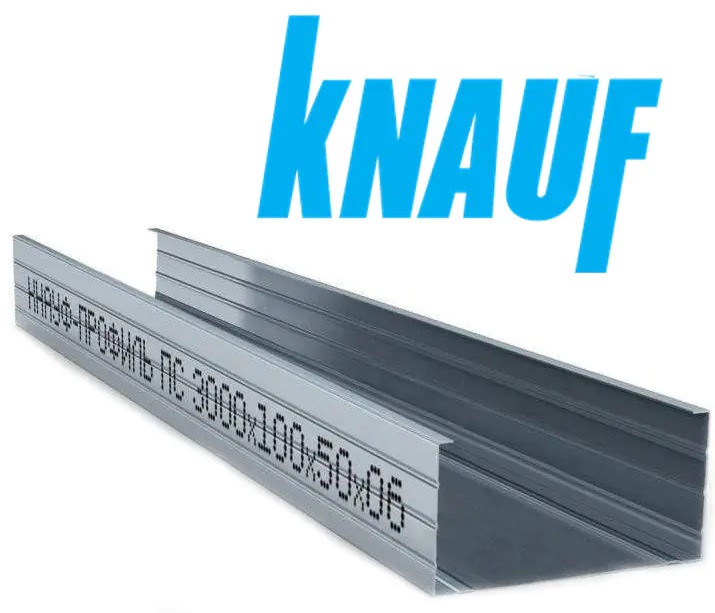 KNAUF Профиль CW100*50 3м усиленный, толщина металла 0,6мм - фото 1 - id-p175553376