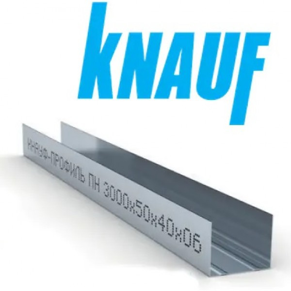 KNAUF Профиль UW50*40 3м усиленный, толщина металла 0,6мм - фото 1 - id-p175553377