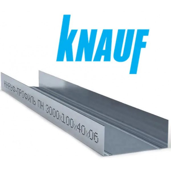 KNAUF Профиль UW100*40 3м усиленный, толщина металла 0,6мм - фото 1 - id-p175553378