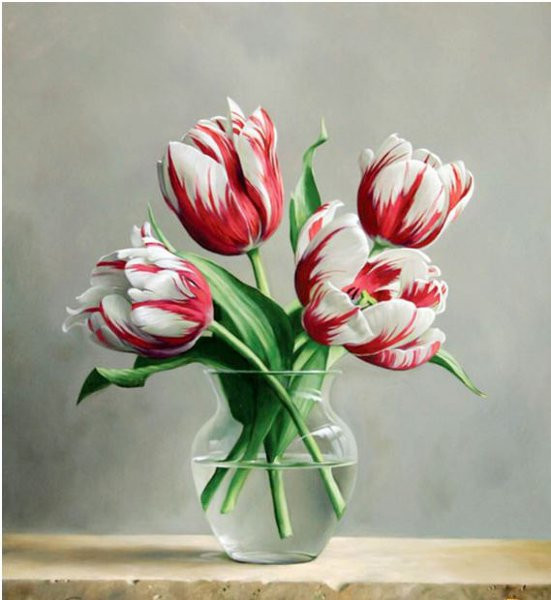 Картина стразами "Распускающиеся тюльпаны" - фото 1 - id-p21688695