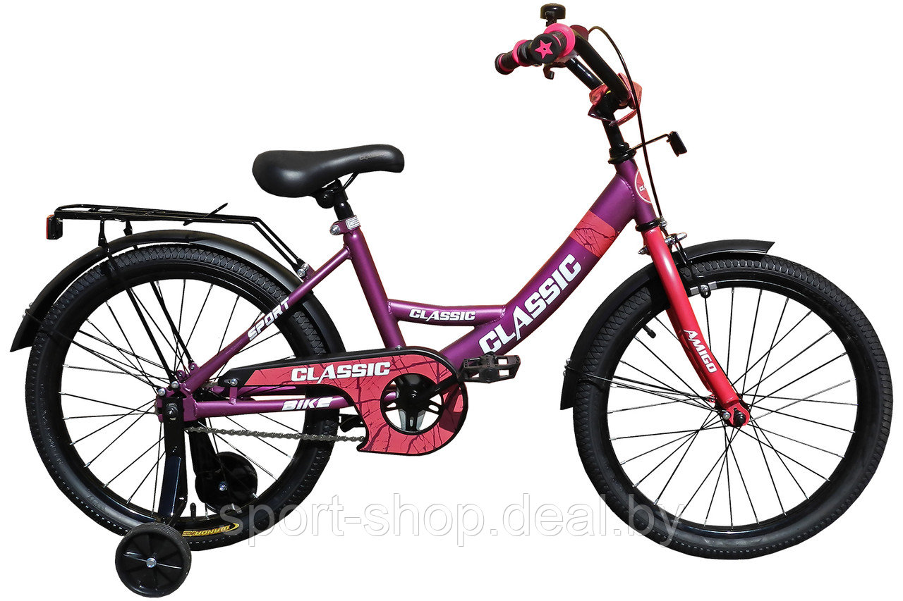 Велосипед детский Amigo Classic 20" Фиолетовый / Розовый, велосипед, велосипед детский, велосипед для девочек - фото 1 - id-p175573056