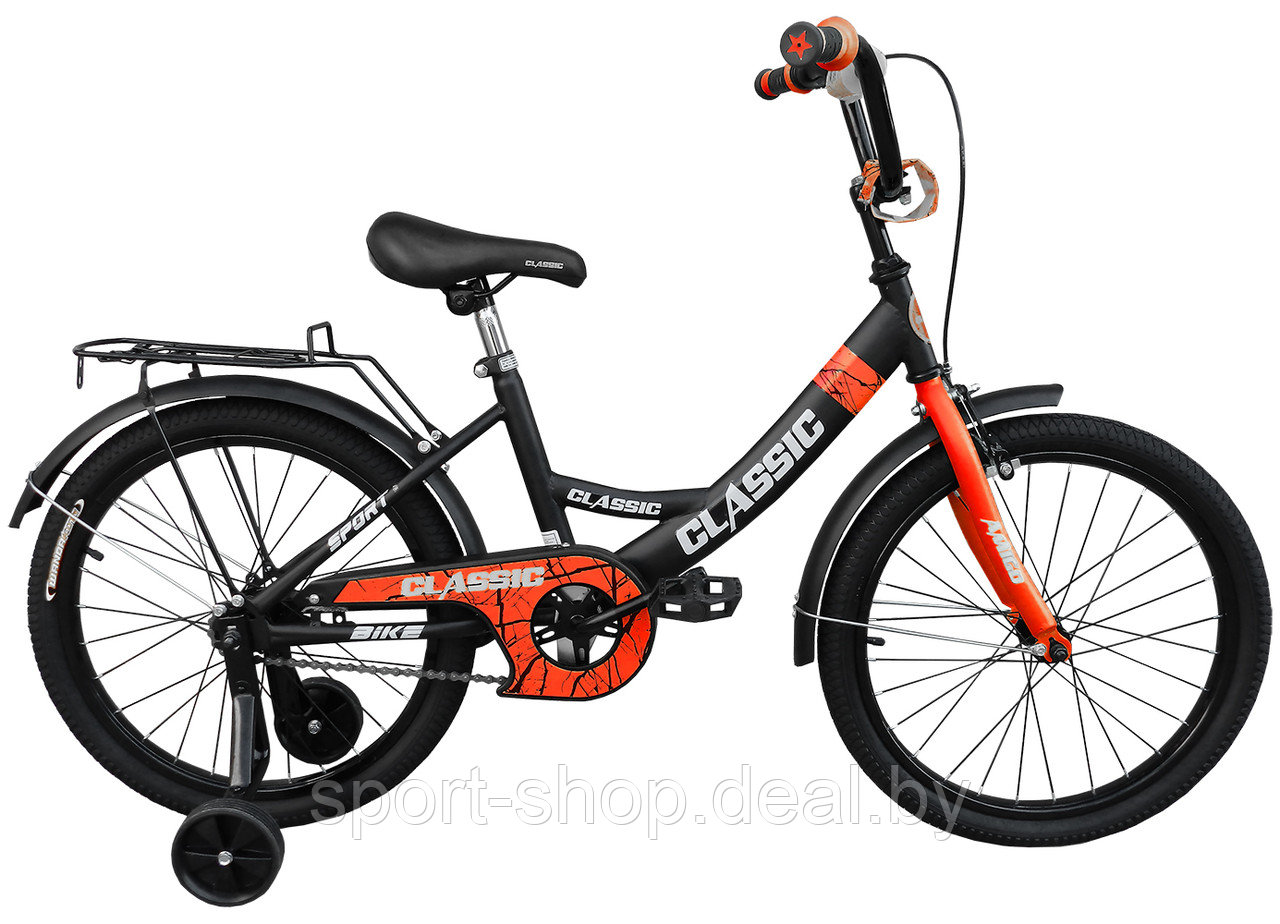 Велосипед детский Amigo Classic 16" Черный / Оранжевый, велосипед 16, велосипед детский, велосипед - фото 1 - id-p175573249