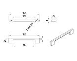 Ручка мебельная JET м.ц.128 мм замак матовый черный RZ288Z.128BL, фото 2