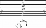 Ручка мебельная 707 м.ц.320 мм алюминий хром RQ707A.320CP, фото 3