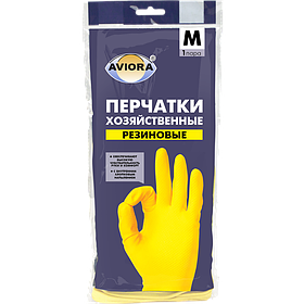 Перчатки резиновые AVIORA, размер M, 402-567