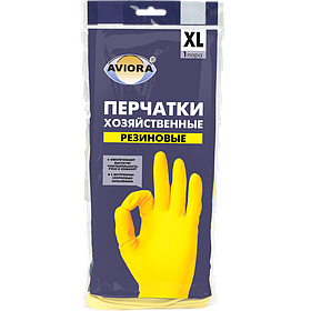 Перчатки резиновые AVIORA, размер XL, 402-569