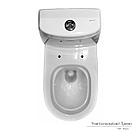 Унитаз напольный безободковый Трино R Дуал, тонкое сиденье с микролифтом, с/м AlcaPLAST Дуал, фото 5