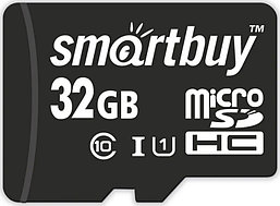Карта памяти MicroSDHC 32Gb SmartBuy (SB32GBSDCL10-01), класс 10, SD-адаптер 556010