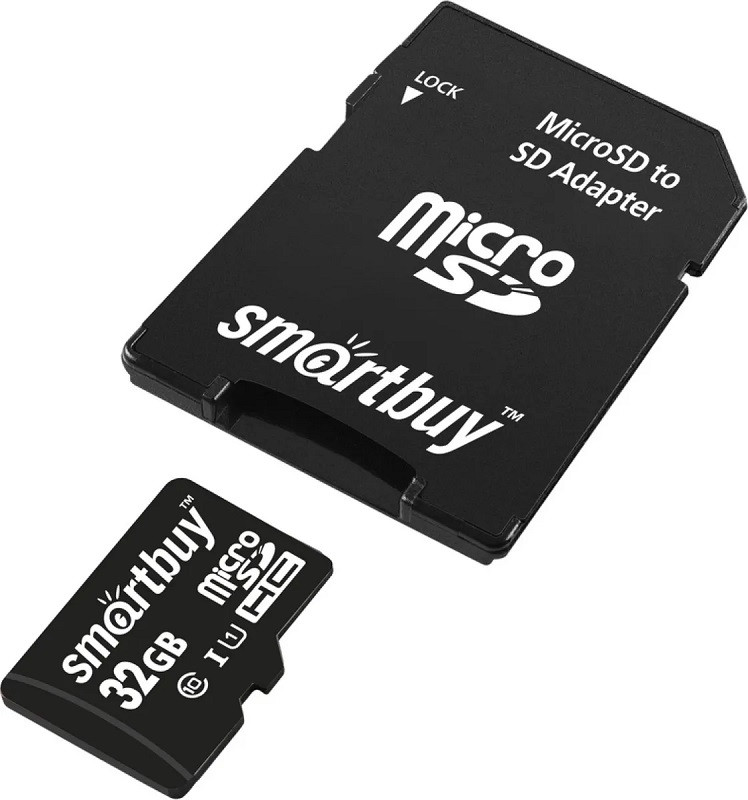 Карта памяти MicroSDHC 32Gb SmartBuy (SB32GBSDCL10-01), класс 10, SD-адаптер 556010 - фото 2 - id-p175301903