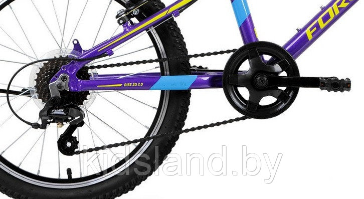 Велосипед Forward Rise 20 2.0" (фиолетовый/желтый) - фото 5 - id-p118571424