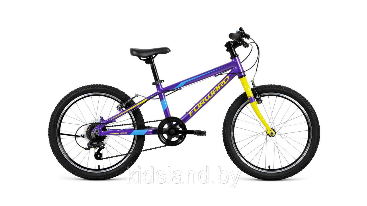 Велосипед Forward Rise 20 2.0"  (фиолетовый/желтый), фото 1
